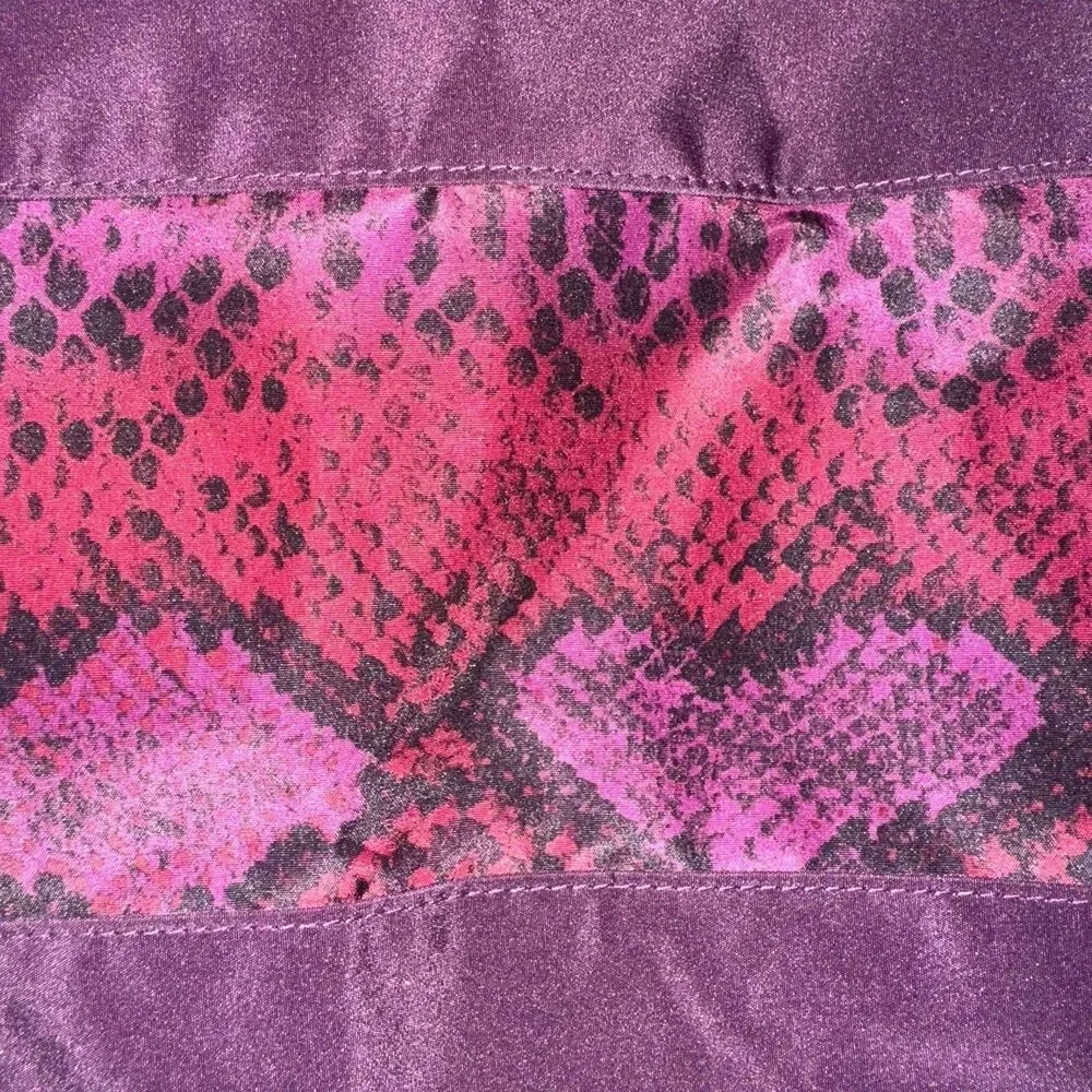 NWT Estee Lauder Tote Bag Women's Purple Faux Snake Skin Lined Summer Beach